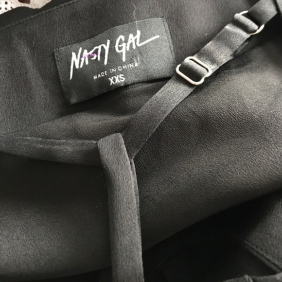 Nasty Gal Caged Dress Biased Cut T Strap Open Stra - Picture 6 of 7